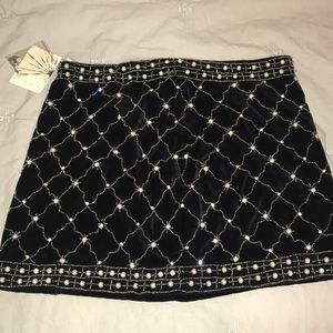 Boston Proper velvet skirt